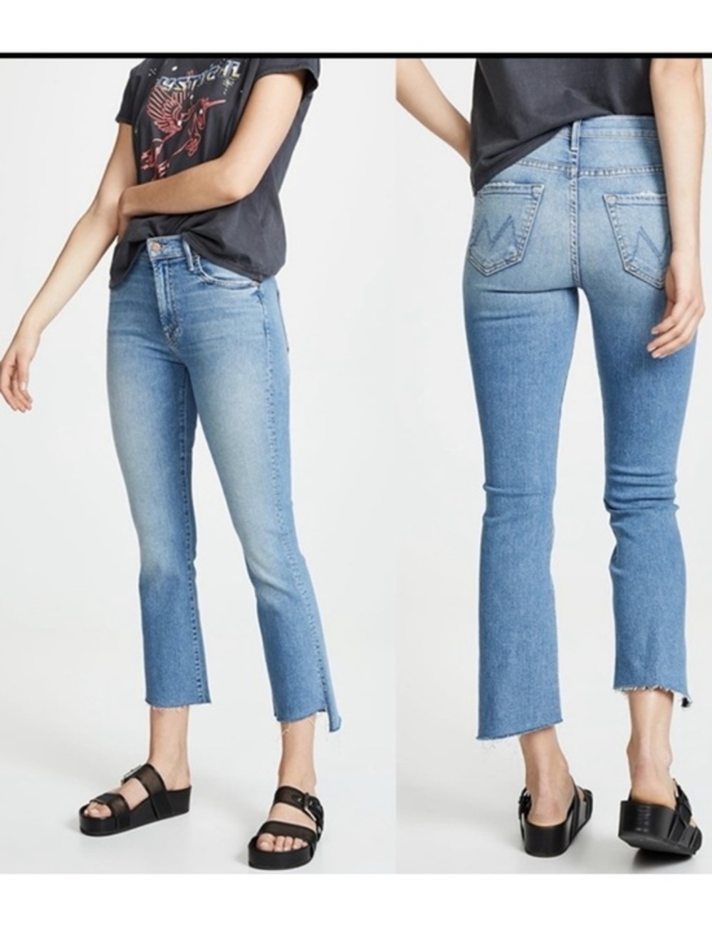 Mother Insider Crop Two Step Fray When Sparks Fly  Jeans Size 24